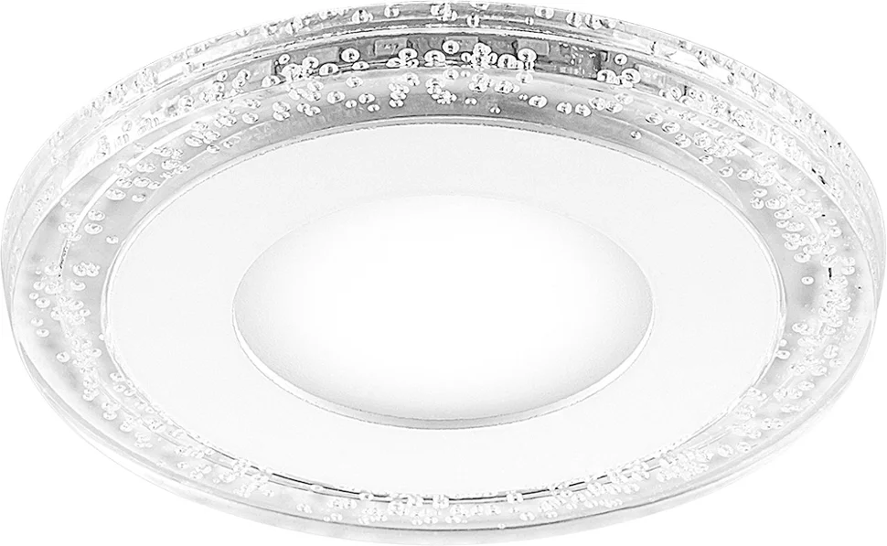 Светильник Feron 6W, 480 Lm, 4000К, белый AL2330 с синей подсветкой