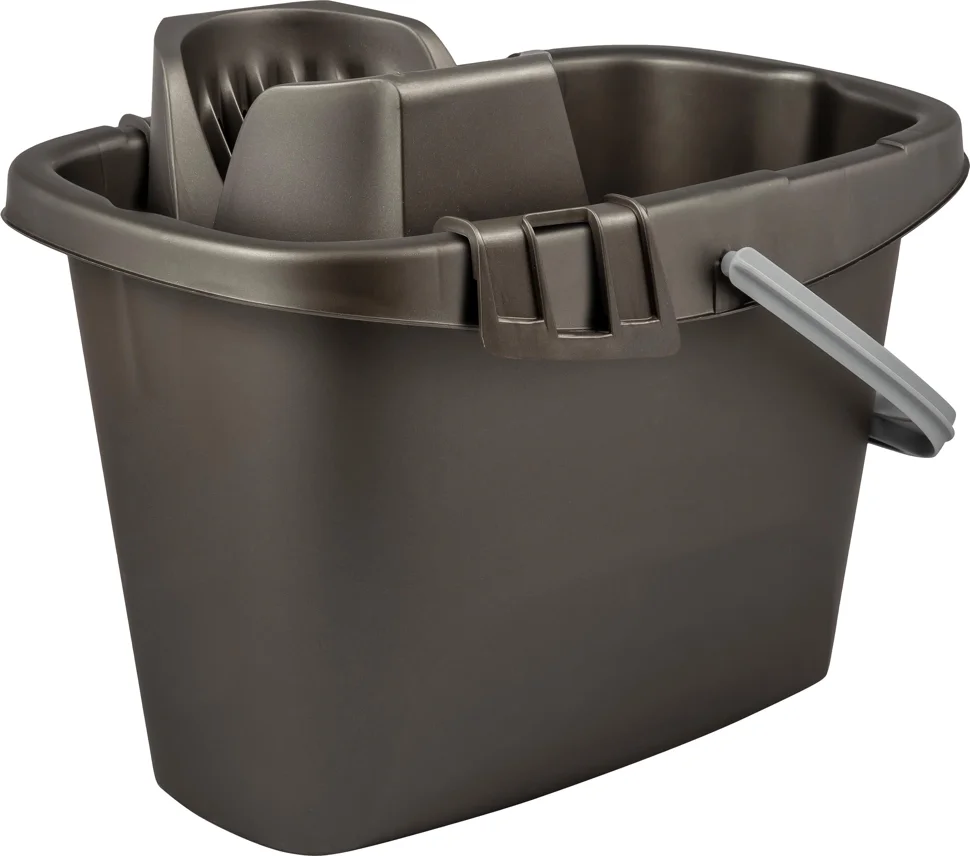 Ведро МОП Step с отжимом 13л антрацит