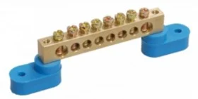 Шина PE "земля" на DIN-изол. ШНИ- 6х9-8-Д-Ж IEK YNN10-69-8D-K05