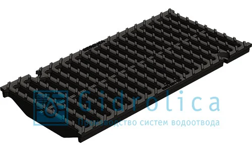 Решетка водоприемная GIDROLICA Super DN200 E600 щелевая чугунная 500*240*21 мм арт.50209E