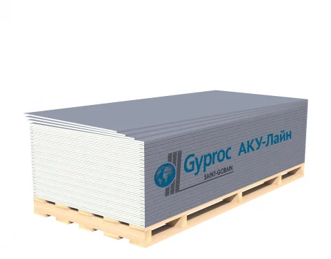 Гипсокартон ГКЛВ Gyproc / Vetonit Аква Стронг УК повышенной прочности 2500*1200*15 мм