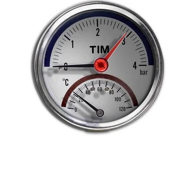 Термо-манометр TIM аксиальный 4 бар, резьба 1/4" наружная