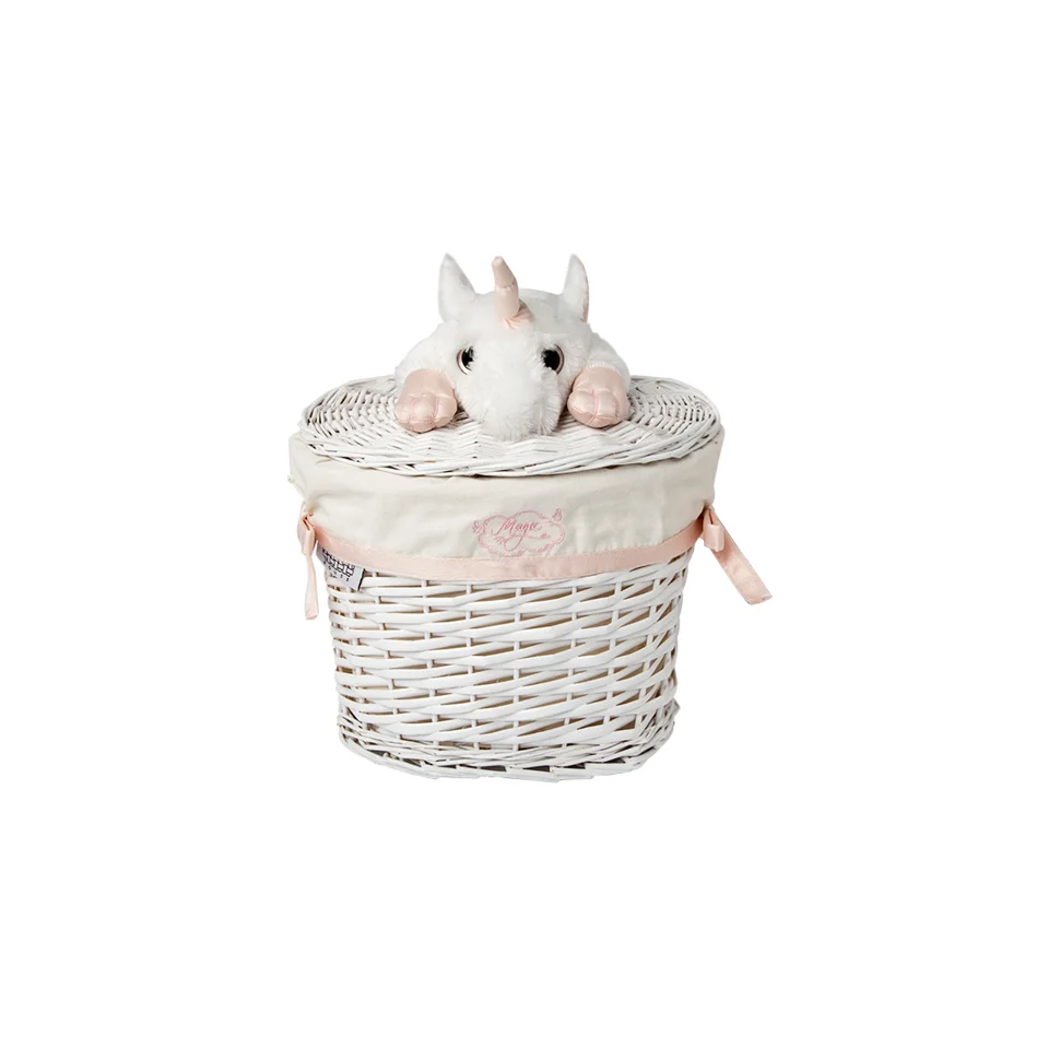 Корзина бельевая "Единорог", Д330 Ш210 В280, белый