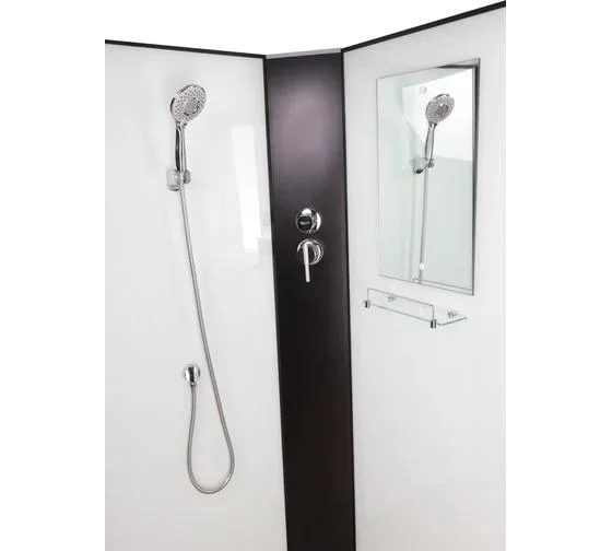 Кабина душевая NIAGARA Classic 1000х1000х2100, средний поддон (26 см), стекло ПРОЗРАЧНОЕ, профиль черный, арт.67021414BKT