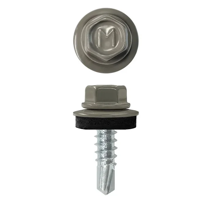 Саморез кровельный 4,8x35 (серая мышь) RAL 7005 (уп 250шт) DAXMER