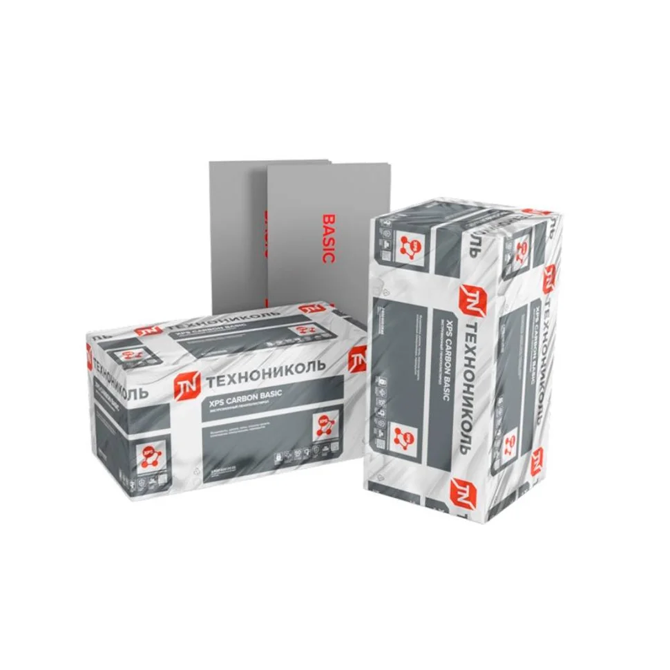 Утеплитель экструдированный Технониколь XPS CARBON BASIC (200 кПа) 50*580*1180мм в уп. 8 плит 0,27376м3 - 5.4752 кв.м. кромка L (СПБ)