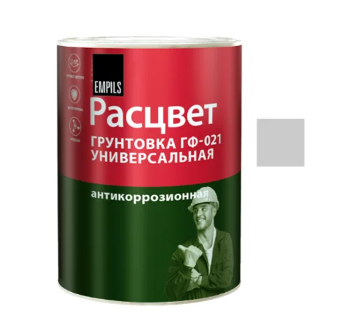 Грунтовка ГФ-021 серая 0,9кг универсальная РАСЦВЕТ 5610