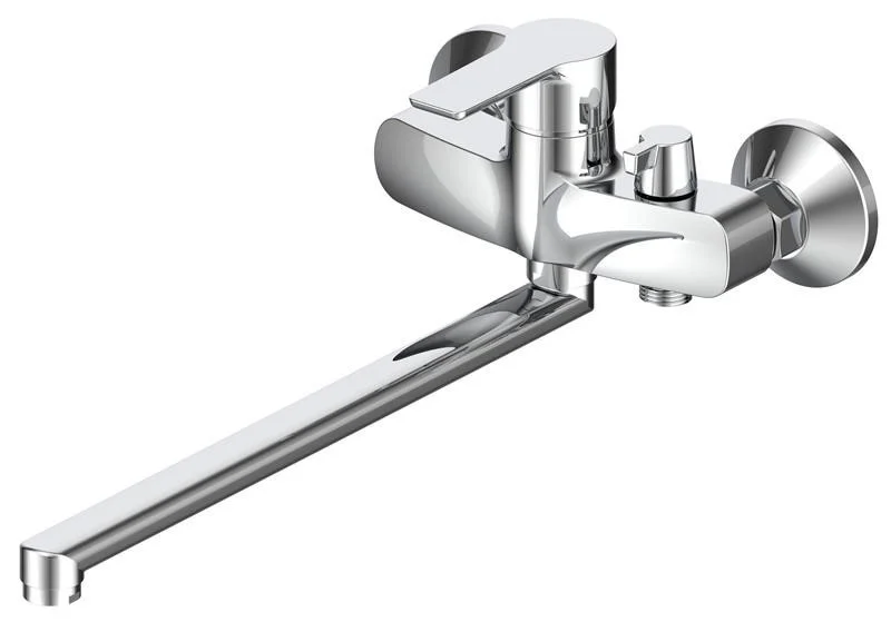 Смеситель ESKO Budva для ванны, длинный излив, с аксессуарами, хром