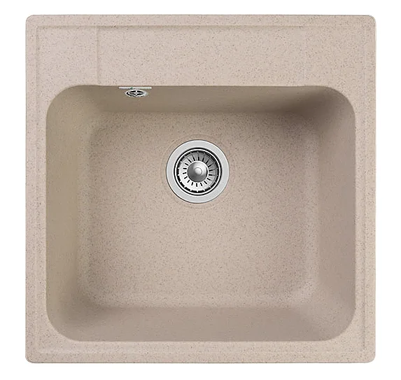 Мойка композитная GRANFEST Quarz 48 480*480мм песочный + сифон