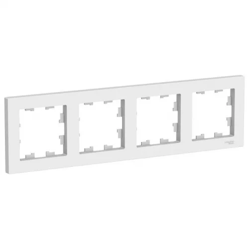 Рамка 4-местная AtlasDesign универс. белая, Schneider Electric ATN000104
