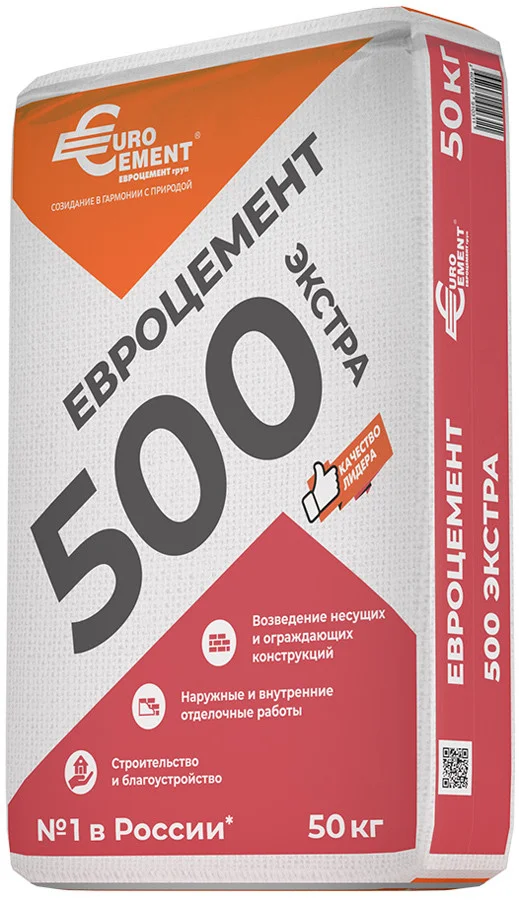 Цемент тарированный ПЦ М500 Д0 EuroCement/ЦЕМРОС 50 кг / ЦЕМ I 42,5 Б Липецкий