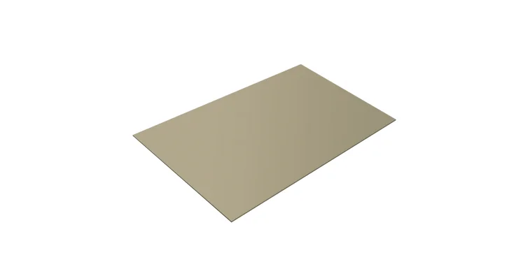 Плоский лист PE RAL 1015 (светлая слоновая кость), 0.45 мм, 1,25*2.72 м.п., пл=3.4м2 (в пленке)