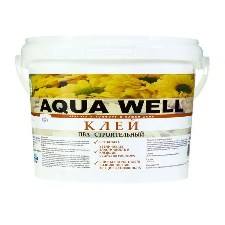 Клей ПВА строительный Aqua Well 10 кг