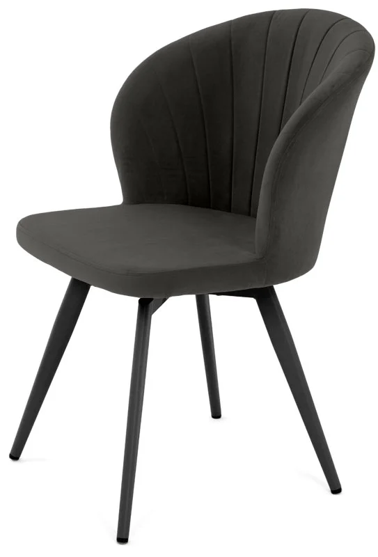 Стул Коко NEW (ткань Т190-горький шоколад) + ножки поворотные 360F40 (чёрный)