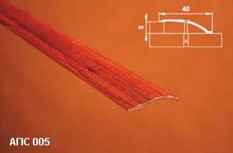 Порог АПС 005 алюминиевый 900*40*0-12 мм разноуровневый (20 дуб беленый)
