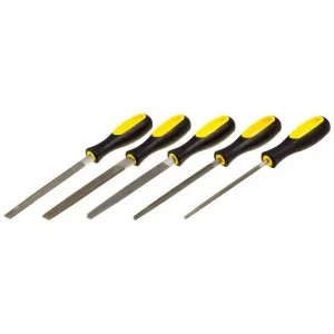 Набор напильников 150мм, STAYER №2, с двухкомпонентной рукояткой, плоский, полукруглый, трехгран, квадратный, круглый