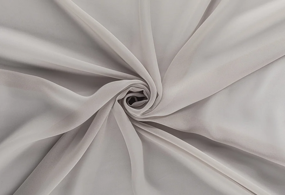 Тюль "Вуаль шёлк" серый 200*260см с утяжелителем