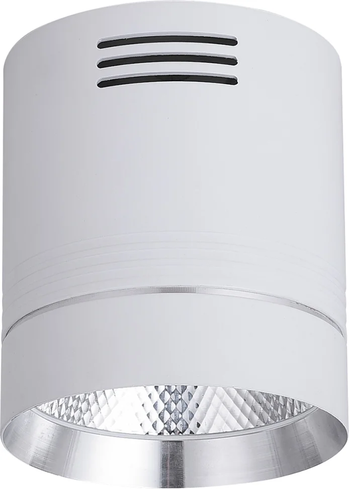 Светильник точечный Feron 10W, 900 Lm, 4000К, белый c хром кольцом AL521*