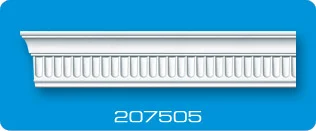 Плинтус потолочный ФОРМАТ 207505 инжекционный белый 2,0 м