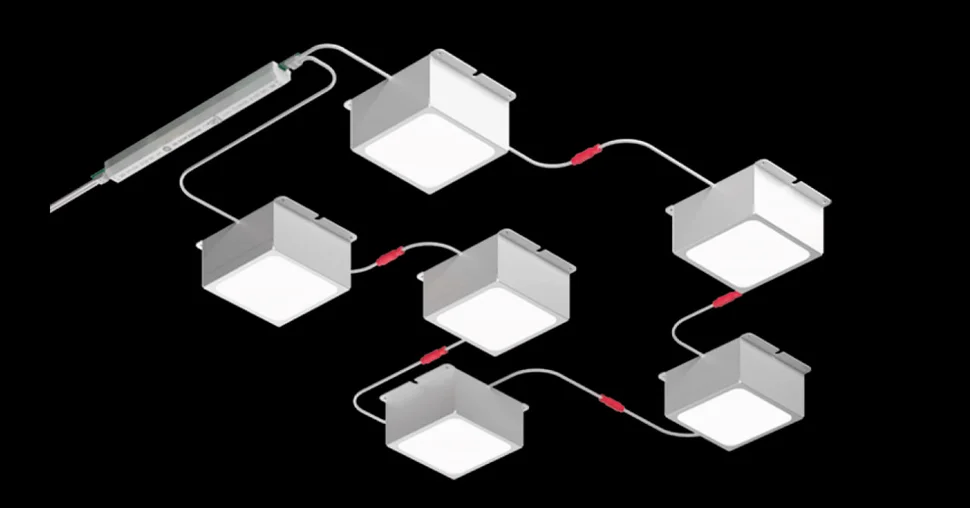 Светильник LED Pelin PIX 6 39x39 Опал 4000K, (компл. 6 шт по 850 Лм, ячейка 50х50) корпус 9003 белый