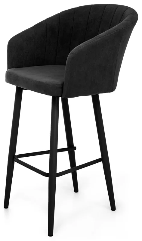 Стул барный Верона (ткань Т190-горький шоколад), каркас 1Bh 700 (черный)