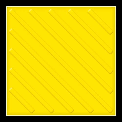 Тактильная плитка EcoStep ТПУ ДИАГОНАЛЬ 500*500*10 (желтая)