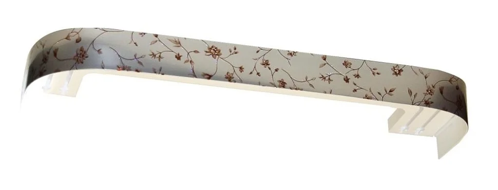 Карниз "Элегия" с поворотами (бленда 7см), 3,0 хром, 3-х рядный