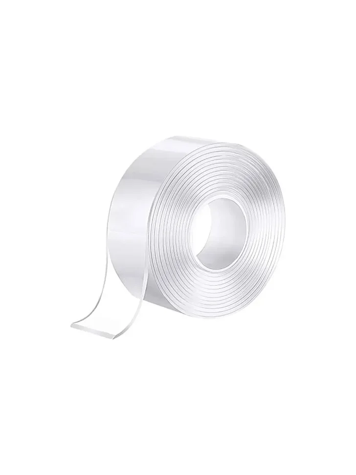 Лента клейкая двусторонняя 30мм х 1м НАНО-скотч, многоразовая, прозрачная усиленная