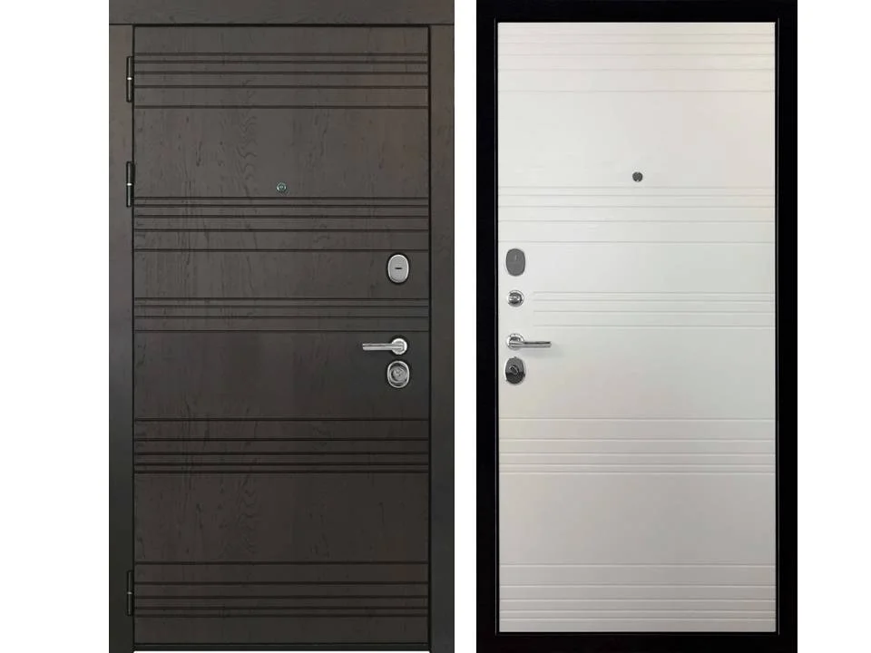 Дверь мет. REGIDOORS Министр 885х2050 "Л" горький шоколад/кантри горизонт
