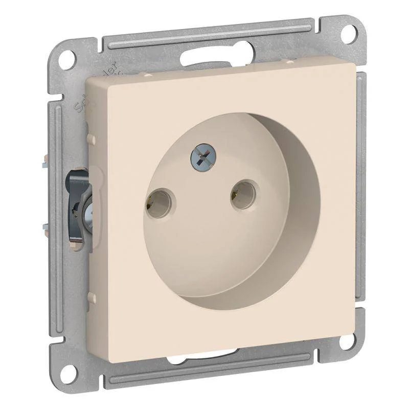 Механизм розетки 1-м СП AtlasDesign 16А IP20 без заземления беж ATN000241 Schneider Electric
