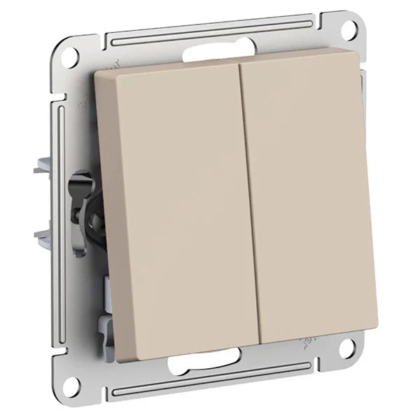Механизм переключателя 2-кл. СП AtlasDesign (сх. 6/2) 10AX песочный Schneider Electric ATN001265