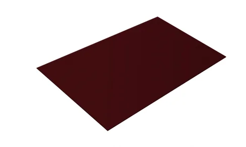 Плоский лист PE RAL 3005 (красное вино), 0.5мм ГОСТ (Satin), 1.25*2.7 м.п., пл=3.375м2 (в пленке)