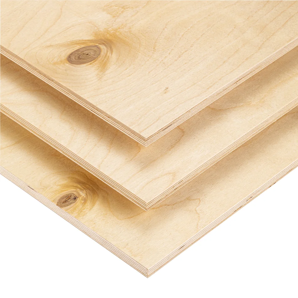 Фанера береза сорт 4/4 (C) 10мм 1525*1525 (40шт) Вологда