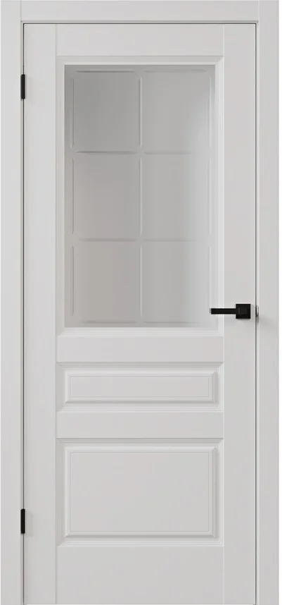 Дверь ВДК Геометрия 33 RAL 7040 стекло 80х200 (толщина 36мм), эмаль