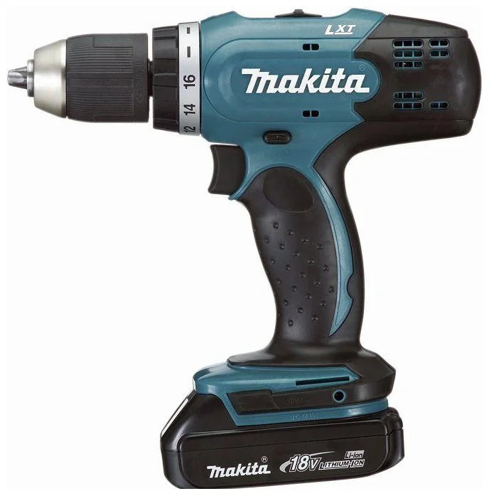 Дрель-шуруповерт аккумуляторная Makita DDF453 SYE,18В, 1,5Ач, Li-ion, 42Нм,2акк, кейс