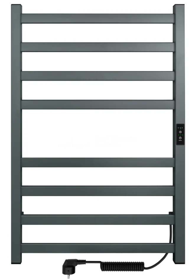 Полотенцесушитель электрический INDIGO Oktava Slim 3 (electro) 80/50 (таймер, скр.монтаж, унив.подкл.R/L, Magnetic Grey), серый