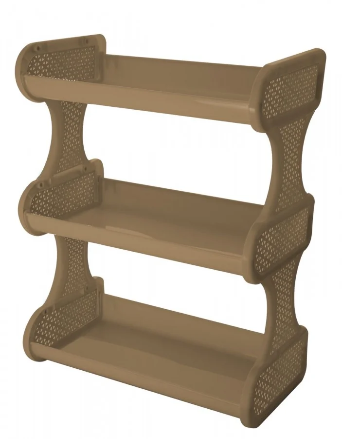 Полка навесная трехсекционная Nature Кофейный*