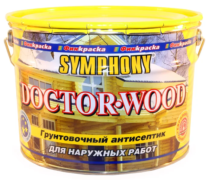 Антисептик SYMPHONY грунтовочный доктор вуд 9л (Т-ра перевозки не ниже +5град)