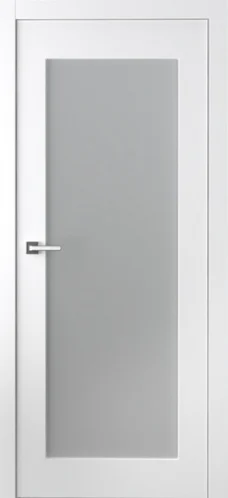 Дверь BELWOODDOORS "Кремона 1" стекло Мателюкс белый витраж 80 (21-9) эмаль белый