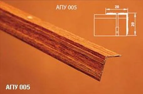 Порог АПУ 005 алюминиевый 1800*20*20 мм угловой наружный (27-мербау)