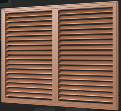 Решетка вентиляционная, профиль ПВХ, 600х1200, вишня, ЭРА