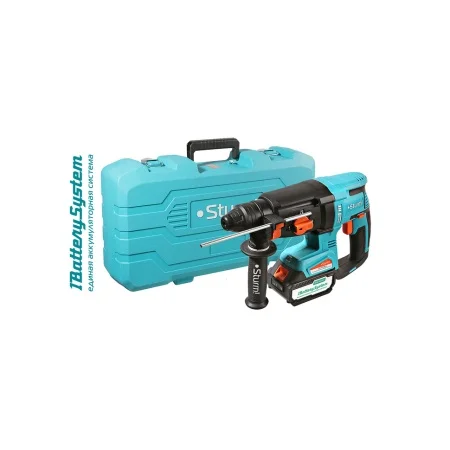 Перфоратор аккумуляторный бесщеточный 18В, 1BatterySystem, 3.2Дж, 3+1реж, 1x4.0Ач ,ЗУ, кейс Sturm