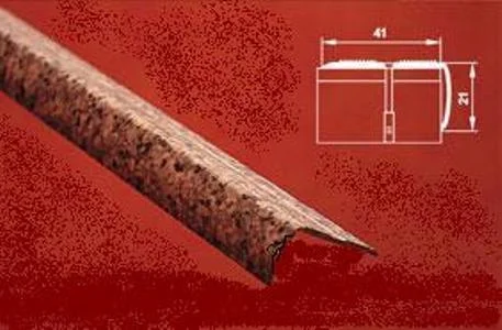 Порог АПУ 003 алюминиевый 900*24*18 мм угловой (06 - медный антик)
