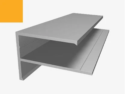 Эф-профиль алюминий окрашенный RAL 1033 (3,0 м)
