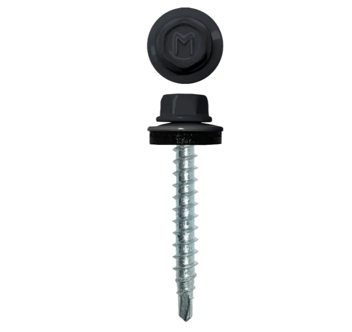 Саморез кровельный 4,8x35 сверло №1 (серый графит) RAL 7035 (уп 250шт) DAXMER