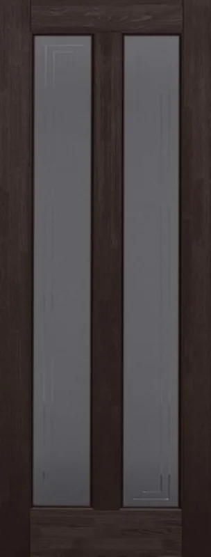 Дверь ОКА "Соренто" стекло графит венге 70 (браш массив сосны)