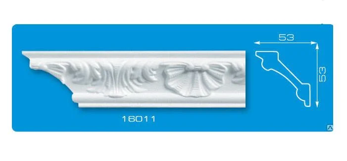 Плинтус потолочный ФОРМАТ 16011 инжекционный белый 1,3 м