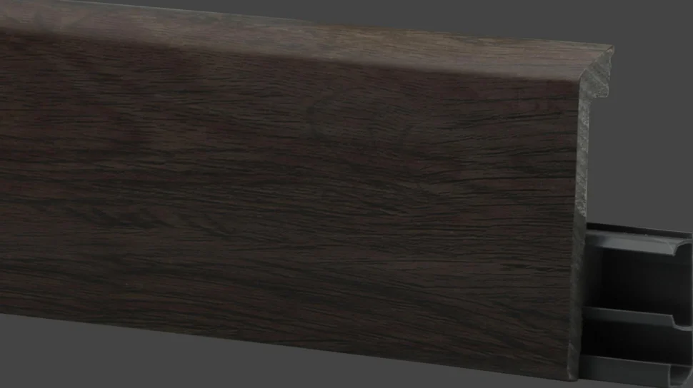 Плинтус универсальный WINART PRO HDPS Quadro 80 мм Венге Африка 2м