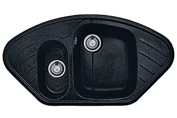 Мойка композитная GRANFEST Corner 960х510 Черная угловая