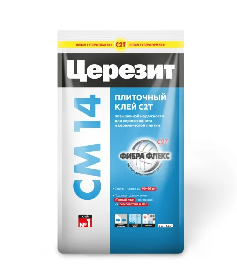 Клей плиточный CERESIT CM 14 для устройства теплых полов 5 кг